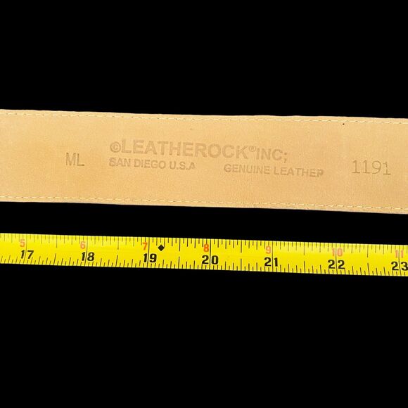 Leatherock Rainbow Heart Leather Belt 70’s Jewels Rhinestone Rare Boho M 32 Love - Picture 6 of 9